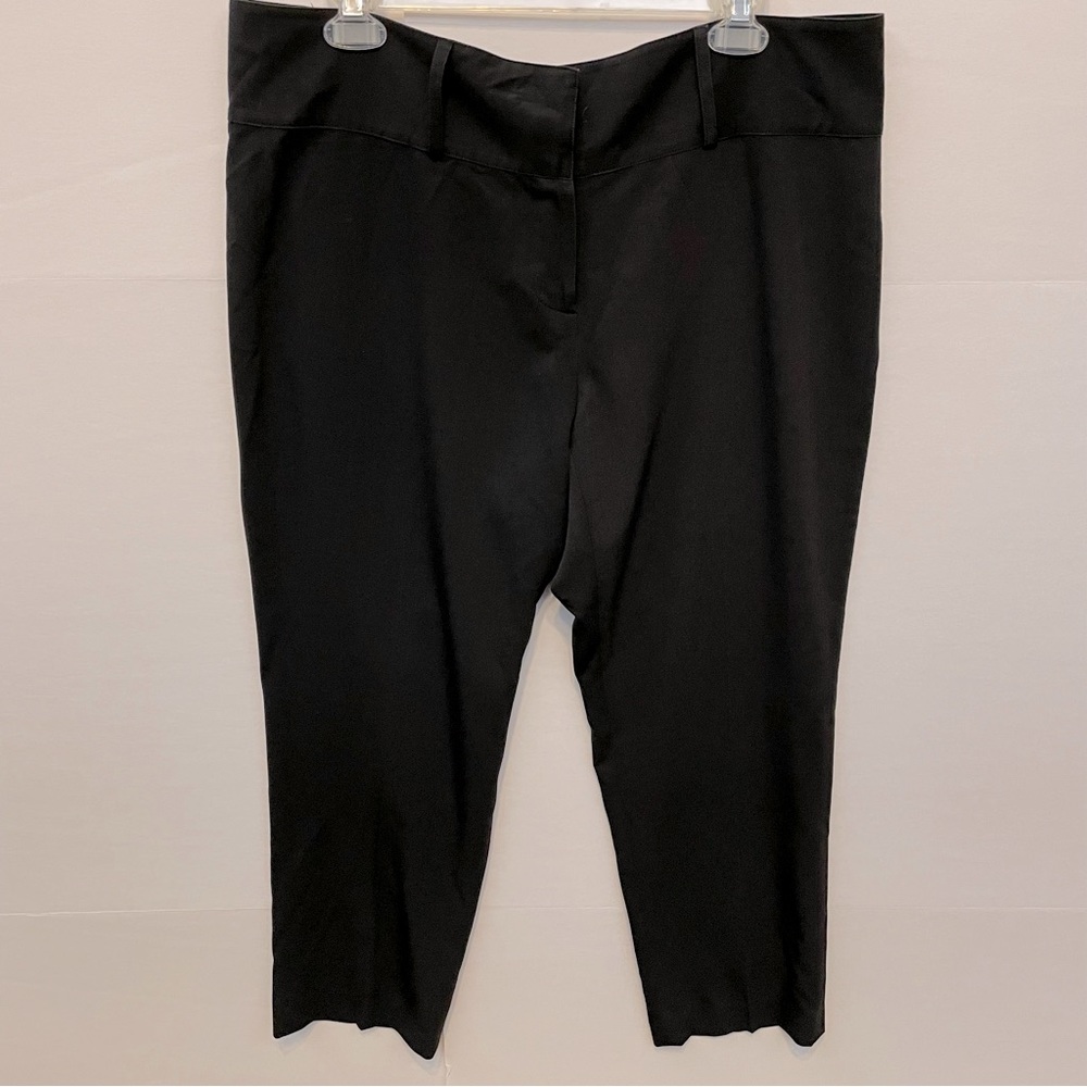 Isda & Co. Black Straight Leg Flat Front Pant Sz 14